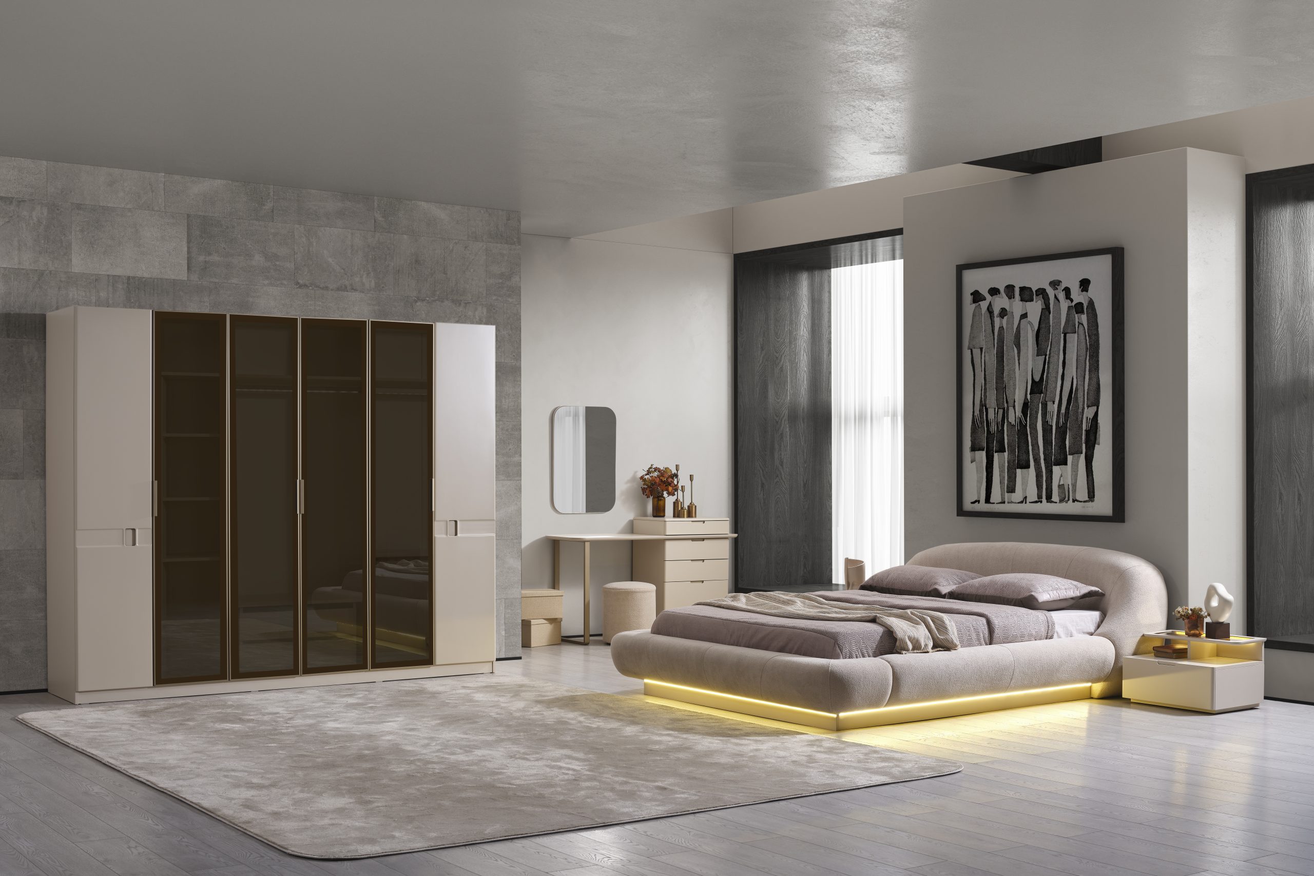 Lizbon Yatak Odası & Giyinme Dolabı - Görsel 5